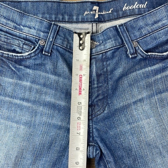 7 for All Mankind Women’s Bootcut Jeans, embellished back pockets, size 28 - Picture 5 of 15